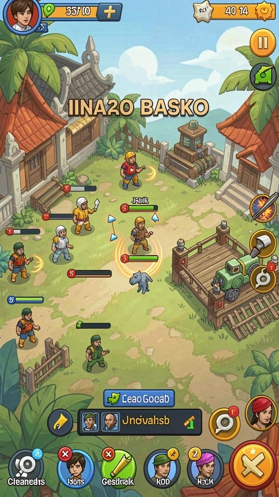 nekototo - Screenshot menampilkan mini-game balapan kucing yang seru.