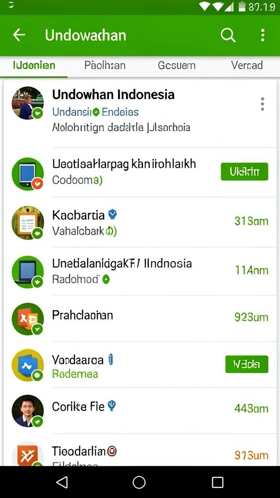 y89 - Tampilan menu utama yang menarik dan mudah dinavigasi.